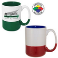 15 Oz. El Grande State College Mug - White/Red/Cobalt Blue